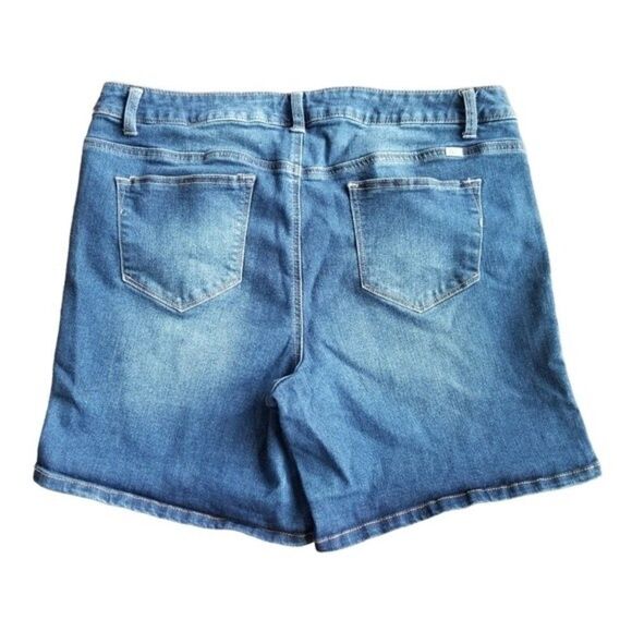 1822 Denim High Rise Shorts Blue Sized 16  4 0149 - Picture 4 of 5
